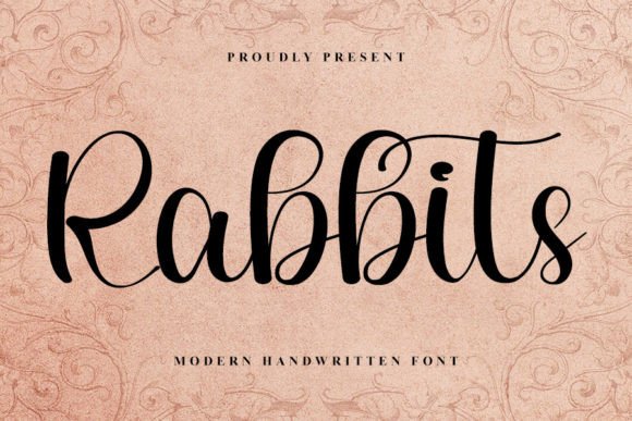 Rabbits Font Poster 1