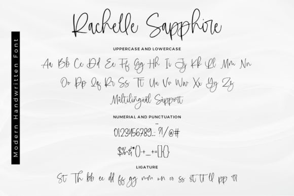 Rachelle Sapphire Font Poster 6