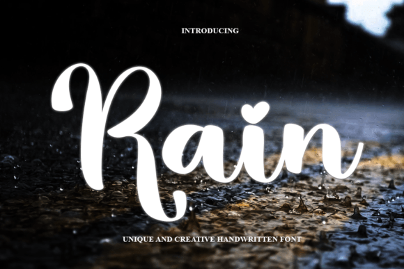 Rain Font Poster 1