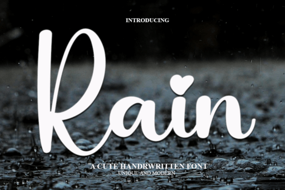 Rain Font Poster 1