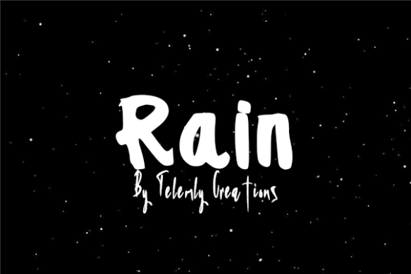 Rain Font Poster 1