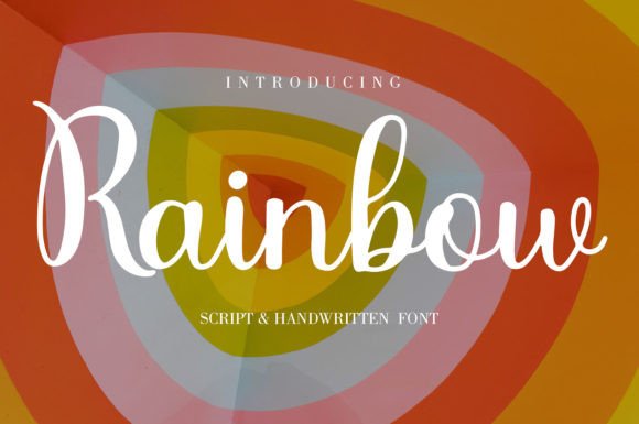 Rainbow Font Poster 1