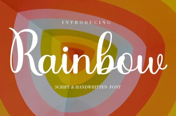Rainbow Font Poster 1