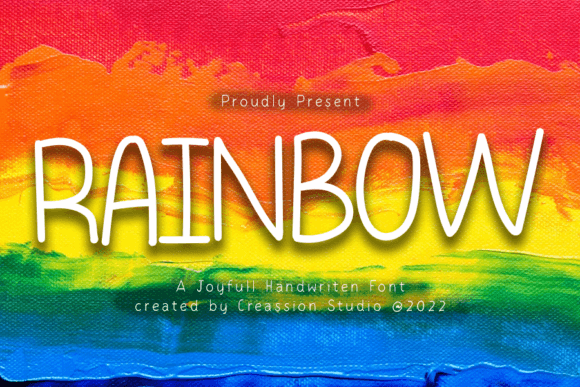 Rainbow Font Poster 1