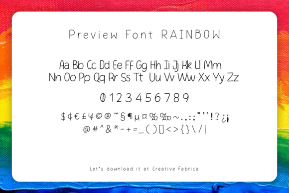 Rainbow Font Poster 4