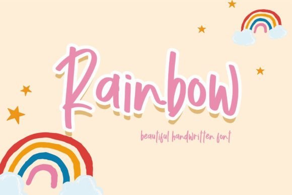 Rainbow Font Poster 1