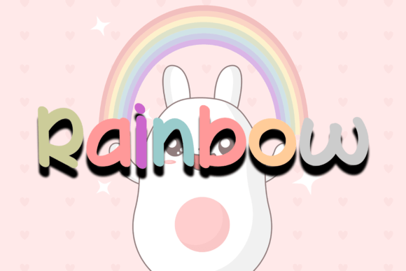 Rainbow Font Poster 1