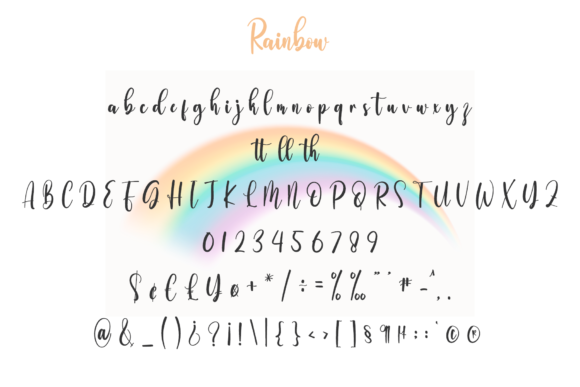 Rainbow Font Poster 6