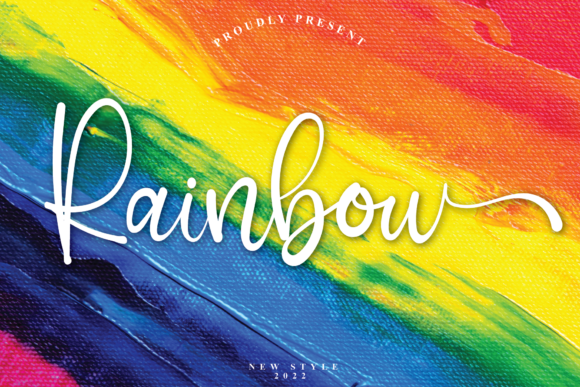 Rainbow Font Poster 1