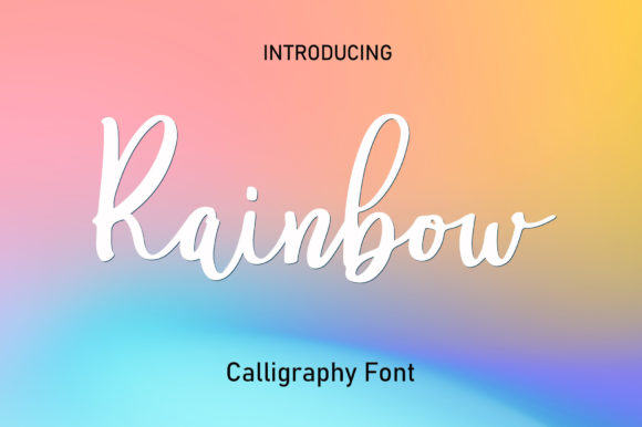 Rainbow Font Poster 1