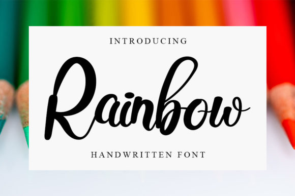 Rainbow Font Poster 1