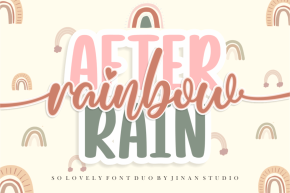 Rainbow After Rain Font Poster 1