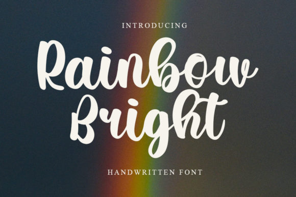Rainbow Bright Font Poster 1