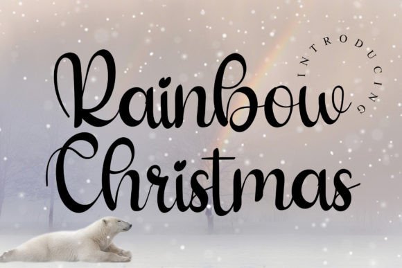 Rainbow Christmas Font Poster 1