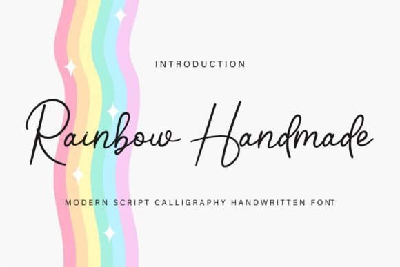 Rainbow Handmade Font Poster 1
