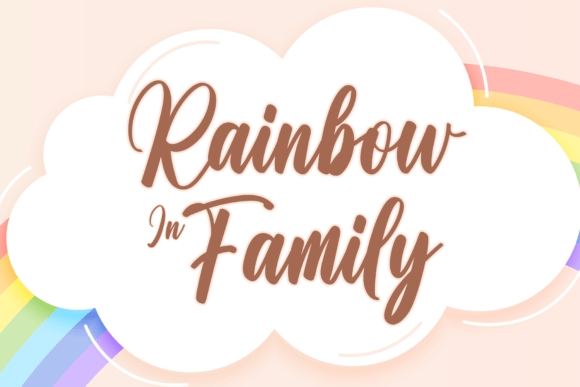 Rainbow in Family Font Poster 1