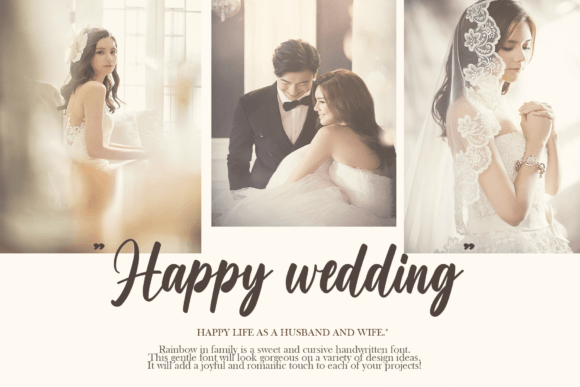 Rainbow in Family Font Poster 3