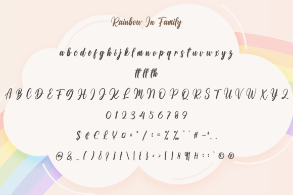 Rainbow in Family Font Poster 6