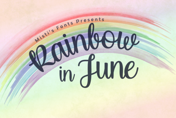 Rainbow in June Font Poster 1