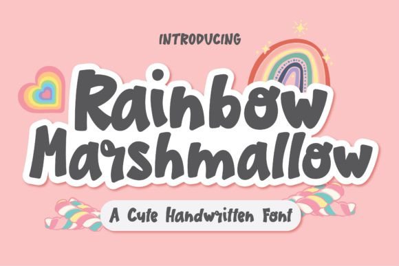 Rainbow Marshmallow Font Poster 1