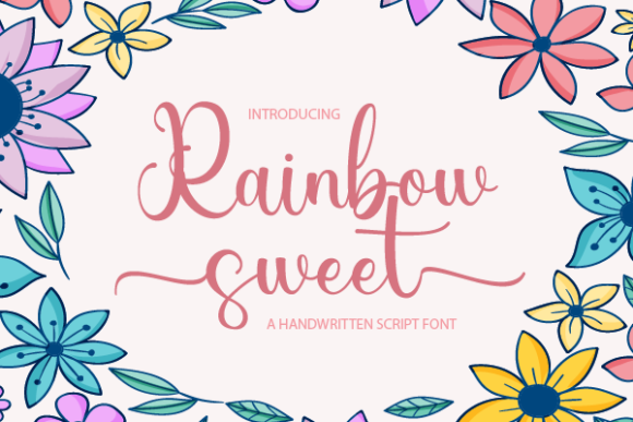 Rainbow Sweet Font Poster 1