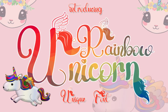 Rainbow Unicorn Font