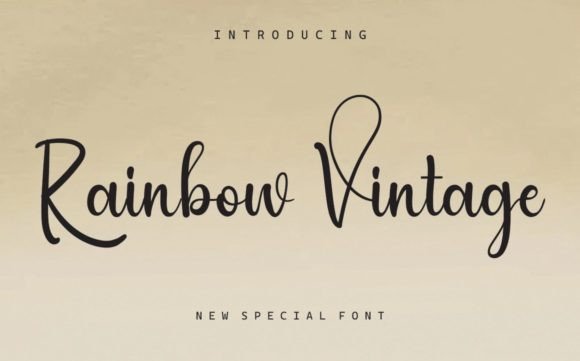 Rainbow Vintage Font Poster 1