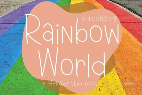 Rainbow World Font Rainbow World Font Poster 1