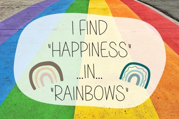 Rainbow World Font Poster 2