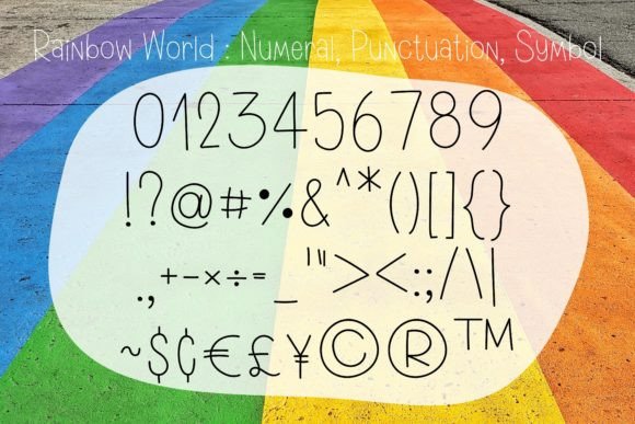 Rainbow World Font Poster 4