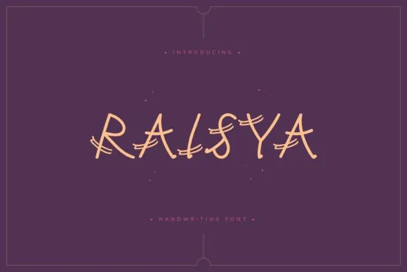 Raisya Font Poster 1