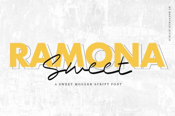 Ramona Sweet Font Poster 7