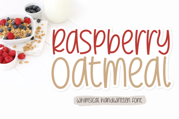 Raspberry Oatmeal Font Raspberry Oatmeal Font Poster 1