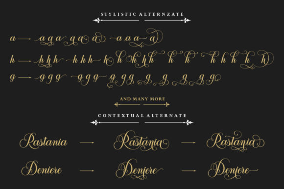 Rastania Script Font Poster 7