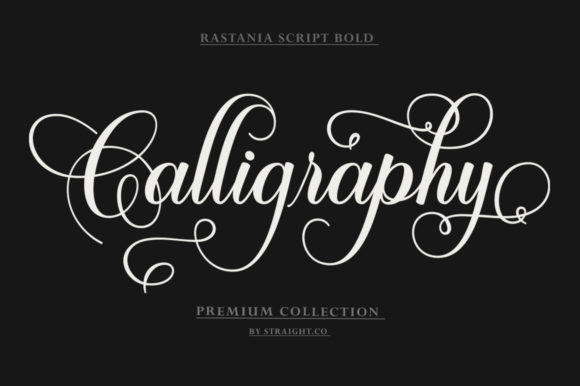 Rastania Script Font Poster 9