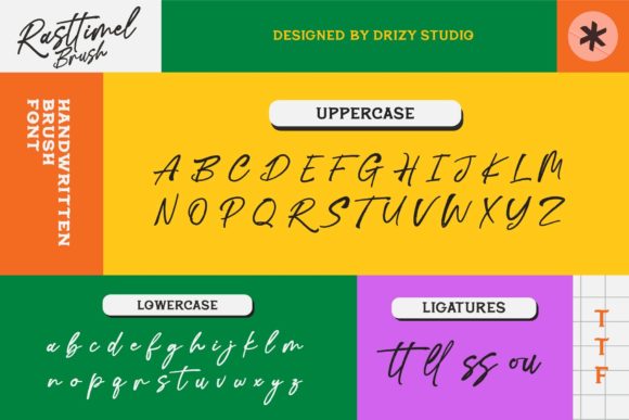 Rasttimel Brush Font Poster 4