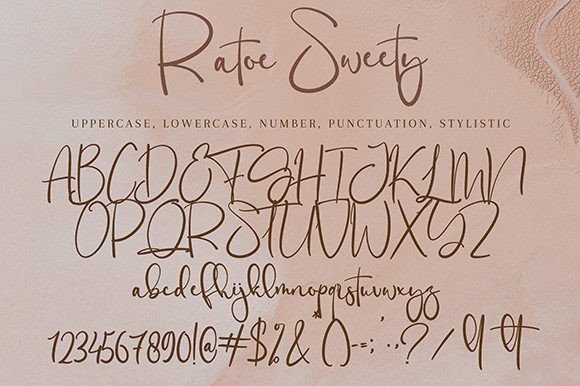 Ratoe Swetty Font Poster 9
