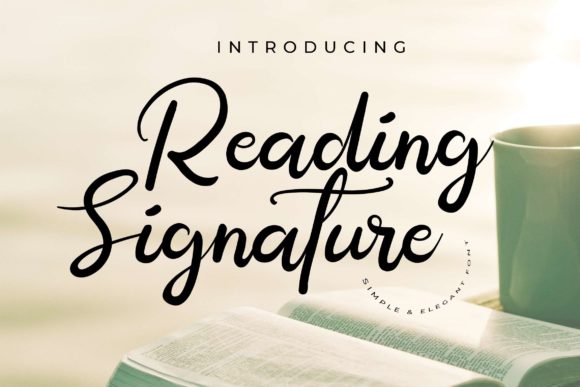 Reading Signature Font Poster 1