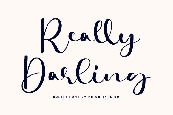 Really Darling Font Poster 1