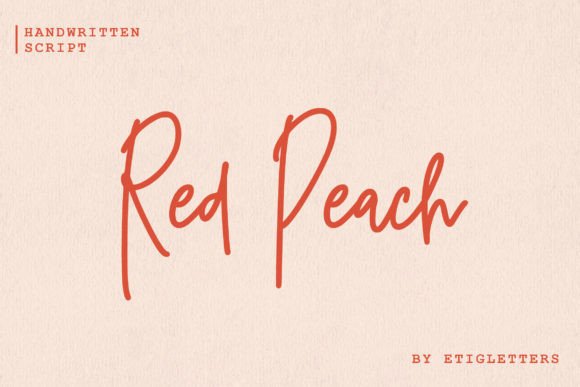 Red Peach Font Poster 1