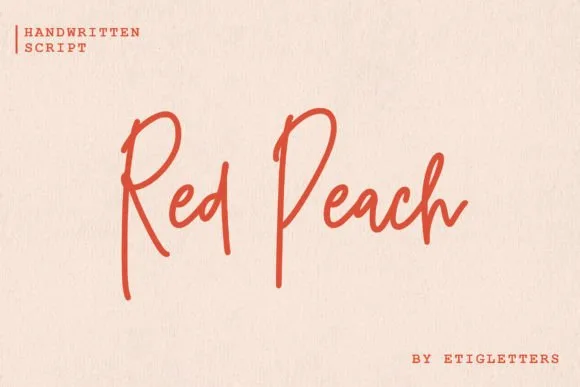 Red Peach Font Red Peach Font Poster 1