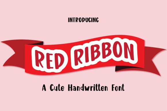 Red Ribbon Font Poster 1