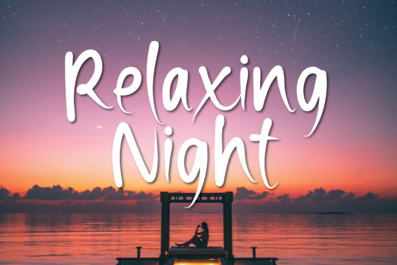 Relaxing Night Font Poster 1