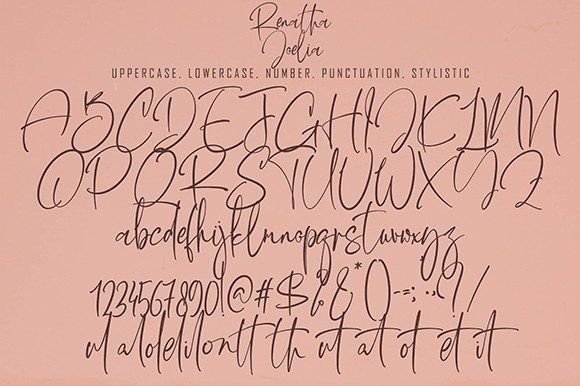 Renatha Joelia Font Poster 8