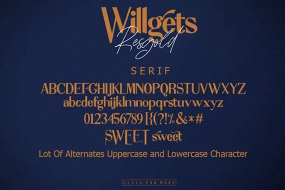 Resgold Willgets Font Poster 6