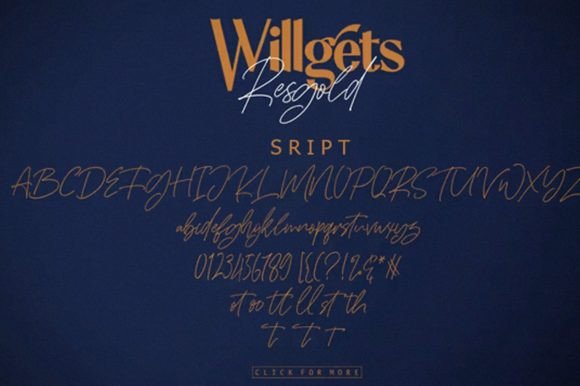 Resgold Willgets Font Poster 7