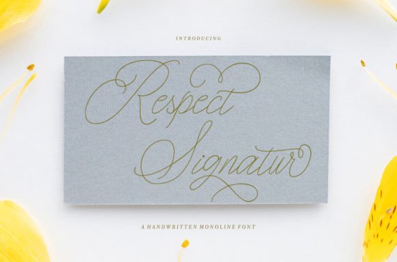Respect Signature Font Poster 1