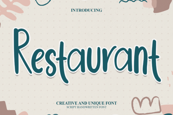 Restaurant Font Poster 1