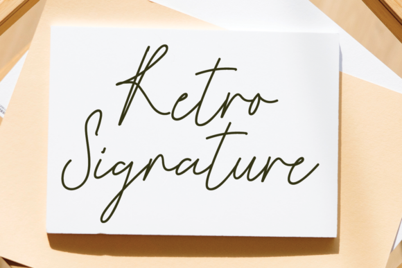 Retro Signature Font Poster 1