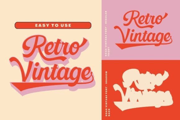 Retro Vintage Font Poster 2